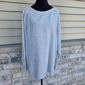 H&M Textured Lightweight Knit Sweater | White Black | XL